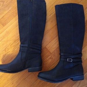 Arturo Chiang black leather knee-high boot - New